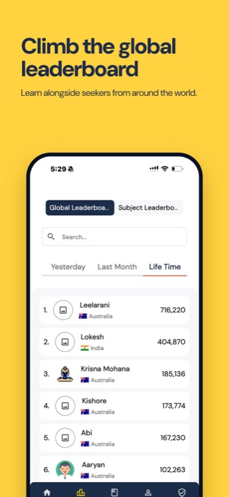 Climb the global leaderboard